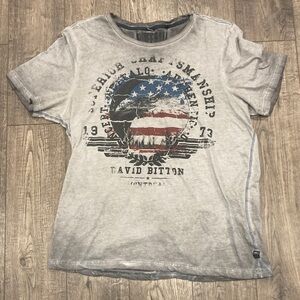 Buffalo David Bitton Gray Graphic Tee size XL 100%cotton